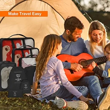 8 Pack Travel Cubes for Organized Luggage - Kingdalux