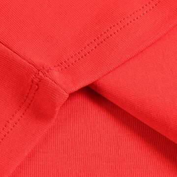 Artfish Women's Basic Teen Tee Workout Crewneck Short Sleeve Slim Fitted Casual Crop Top Valentines Day Bright Red M