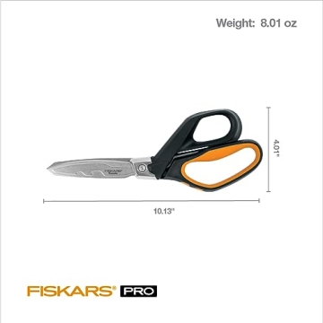 Fiskars Pro PowerArc Shop Shears - Heavy Duty Cutting Tool
