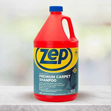Zep Premium Carpet Shampoo - 1 Gal (Case of 4) - ZUPXC128 - Deep Cleaning and Stain Removal, For Carpet Machines