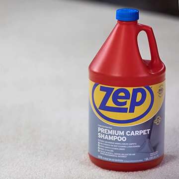 Zep Premium Carpet Shampoo - 1 Gal (Case of 4) - ZUPXC128 - Deep Cleaning and Stain Removal, For Carpet Machines
