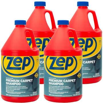 Zep Premium Carpet Shampoo - 1 Gal (Case of 4) - ZUPXC128 - Deep Cleaning and Stain Removal, For Carpet Machines