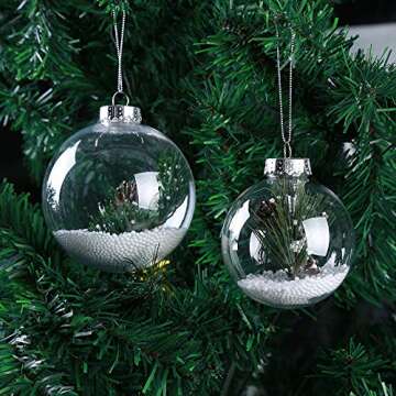 Darice Case of 32 Clear Plastic Round Ball Ornaments