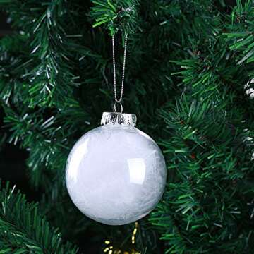 Darice Case of 32 Clear Plastic Round Ball Ornaments