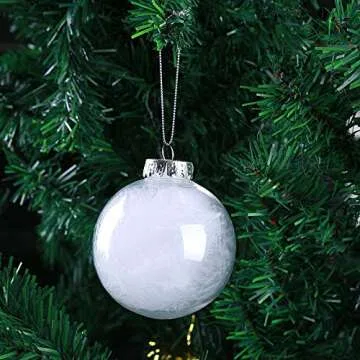 Darice Case of 32 Clear Plastic Round Ball Ornaments