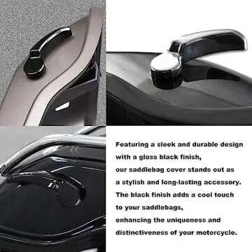 Sporacingrts Black Saddlebag Latch Kit Saddle Bag Lifter Compatible with Harley Davidson 2014-2022 2023 Street Glide Road King Special Road Glide Special Ultra Limited with Hard Bag