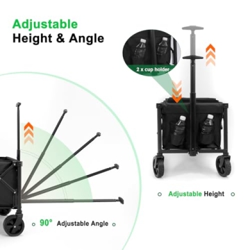 Folding Utility Wagon Cart for Versatile Use on the Go