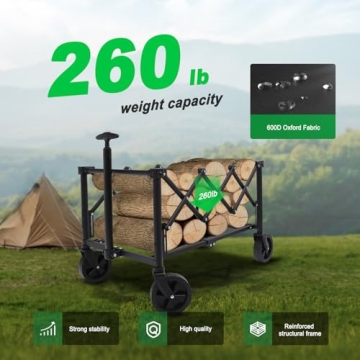 Folding Utility Wagon Cart for Versatile Use on the Go