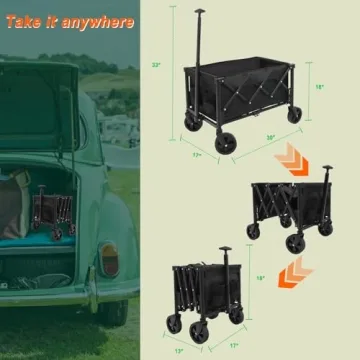 Folding Utility Wagon Cart for Versatile Use on the Go