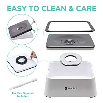 LumoLeaf No Spill Dog Water Bowl - 70oz, Drip-Free Design