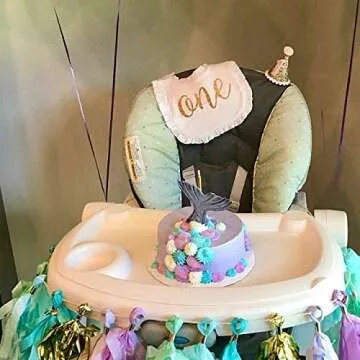 Fonder Mols Tassels Garland Tissue Paper Tassels Banner DIY Kit for Mermaid themed Party Decorations (Pack of 35, Color Lavender-Mint-Blue-Rainbow) A09