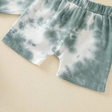 Aruzig Toddler Baby Boys Tie-Dye Summer Outfit Set 6-24 Months