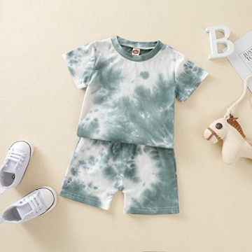 Aruzig Toddler Baby Boys Tie-Dye Summer Outfit Set 6-24 Months