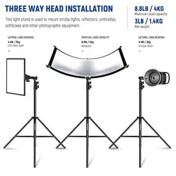 NEEWER 7.2ft Air Cushioned Light Stand for Photography