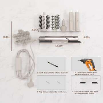 Acrylic Wall Mount Organizer for Shark FlexStyle Accessories