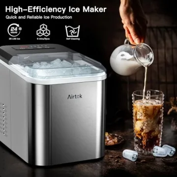 Fast 28LBs/24H Stainless Steel Ice Maker