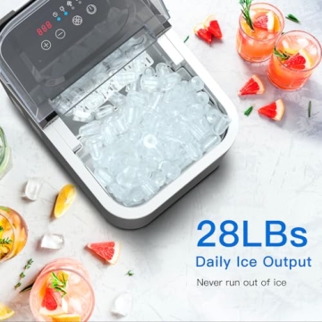 Fast 28LBs/24H Stainless Steel Ice Maker