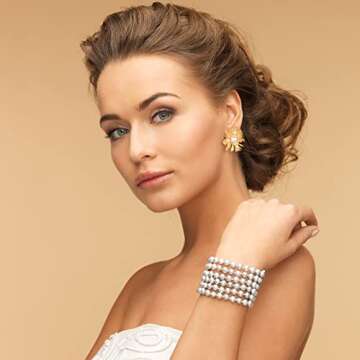 Glenmal 6 Pair Gold Color Threader Dangle Earrings Long Chain Statement Drop Dangle Earrings Jewelry for Women(Lovely Style)