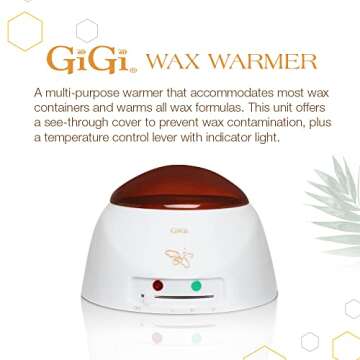 GiGi Hair Removal Wax Warmer, Multi-Purpose Warmer with Adjustable Temperature Control, for 14 oz. Wax Can