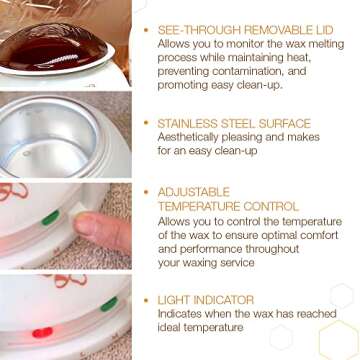 GiGi Hair Removal Wax Warmer, Multi-Purpose Warmer with Adjustable Temperature Control, for 14 oz. Wax Can