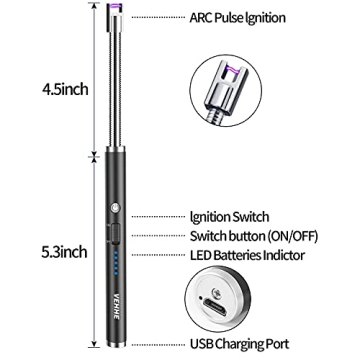VEHHE Rechargeable Electric Candle Lighter - Gift Pack 2PC