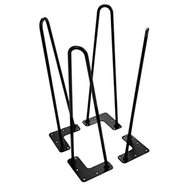 16" Black Hairpin Legs for Heavy Duty DIY Projects