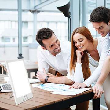 Comenzar Sun Lamp LED White Warm Lamp UV Free 2000-12000 Lux Gradient Brightness Timer Function and Touch Control for Home Office Use