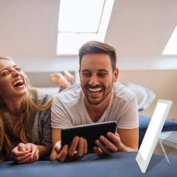 Comenzar Sun Lamp LED White Warm Lamp UV Free 2000-12000 Lux Gradient Brightness Timer Function and Touch Control for Home Office Use