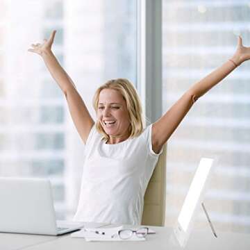 Comenzar Sun Lamp LED White Warm Lamp UV Free 2000-12000 Lux Gradient Brightness Timer Function and Touch Control for Home Office Use