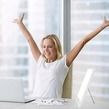 Comenzar Sun Lamp LED White Warm Lamp UV Free 2000-12000 Lux Gradient Brightness Timer Function and Touch Control for Home Office Use