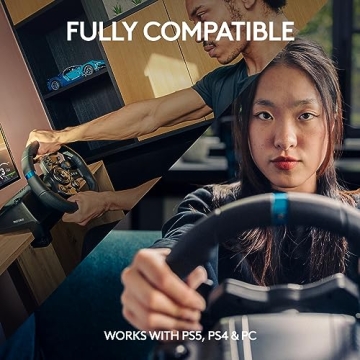 Logitech G923 Racing Wheel, TRUEFORCE Feedback, Dual Clutch Control