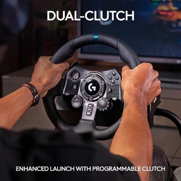 Logitech G923 Racing Wheel, TRUEFORCE Feedback, Dual Clutch Control