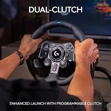 Logitech G923 Racing Wheel, TRUEFORCE Feedback, Dual Clutch Control