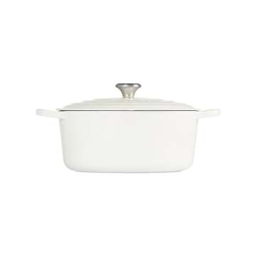 Le Creuset Enameled Cast Iron Signature Round Dutch Oven, 9 qt., White