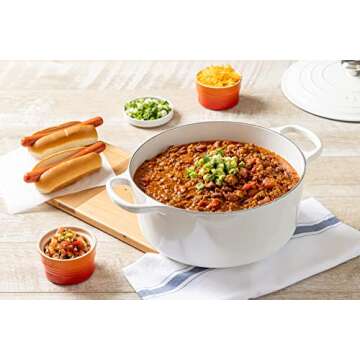 Le Creuset Enameled Cast Iron Signature Round Dutch Oven, 9 qt., White