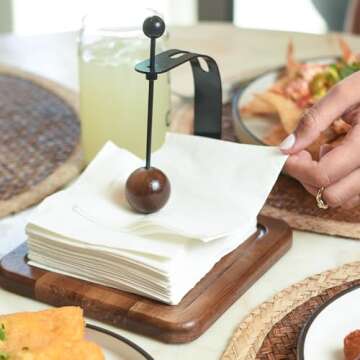 KAVYDECO Wood Napkin Holders for Stylish Dining