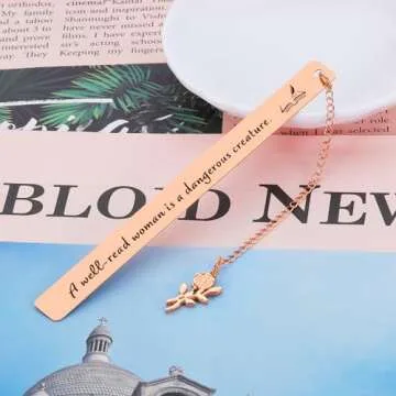 Easter Basket Essentials for Teenager Boys Girls Book Marks for Reading Women Birthday Valentine Gift for Wife Female Friends Teen Girls Women's History Month Gift Book Club Gift for Her Rose Bookmark