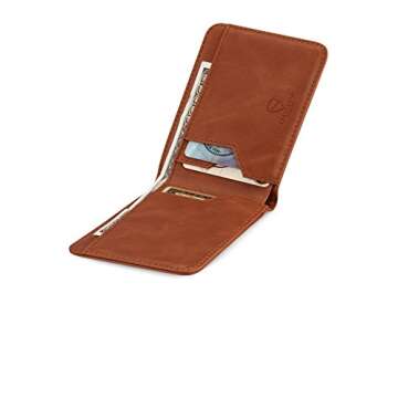 Vaultskin MANHATTAN Slim RFID Blocking Bifold Leather Wallet - Perfect Minimalist Gift