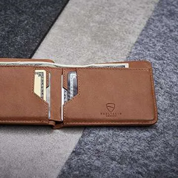 Vaultskin MANHATTAN Slim RFID Wallet for Men - Minimalist Leather Card Holder