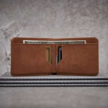 Vaultskin MANHATTAN Slim RFID Wallet for Men - Minimalist Leather Card Holder
