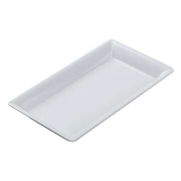 American Metalcraft MEL19 Endurance Melamine Rectangular Platter, 14.25" x 7.5", White