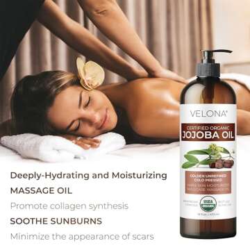 Velona Jojoba Oil USDA Certified Organic Pure Natural Oil