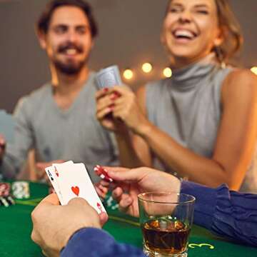 GAMELAND 12 Decks (6 Red/6 Blue) Premium Playing Cards Set - Plastic-Coated, Poker Size, Standard Index, for Blackjack, Euchre, Canasta, Pinochle Card Game, Casino Grade