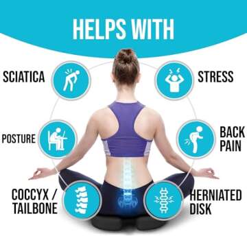 FORTEM Memory Foam Office Chair and Lumbar Support Cushion