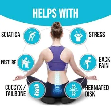 FORTEM Memory Foam Office Chair and Lumbar Support Cushion