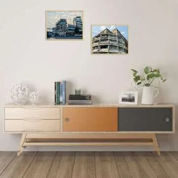 Elegant Golden State Art 11x14 Aluminum Frame - Gold