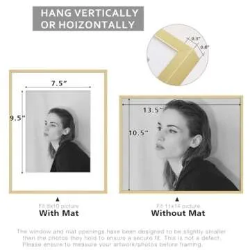 Elegant Golden State Art 11x14 Aluminum Frame - Gold