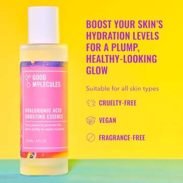 Good Molecules Hyaluronic Acid Boosting Essence 120ml/4oz - Facial Moisturizer with Tripeptides to M...