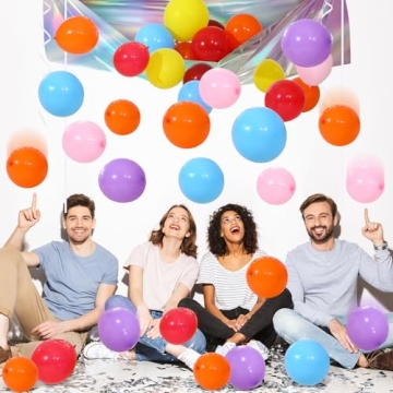 Nuogo 53 Pcs Rainbow Balloon Drop Kit for NYE & Parties