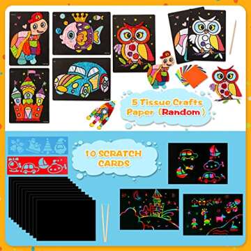 Max Fun 38Pcs Arts and Crafts Box for Kids Ages 3-8